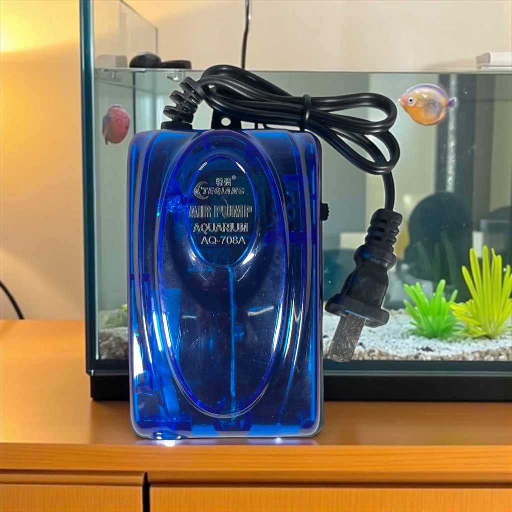 TEQIANG Aquarium ปั๊มออกซิเจน Aerator ปั๊มออกซิเจน 60L ถังปลา 3.5W - AQ-708A Alanmasbro10