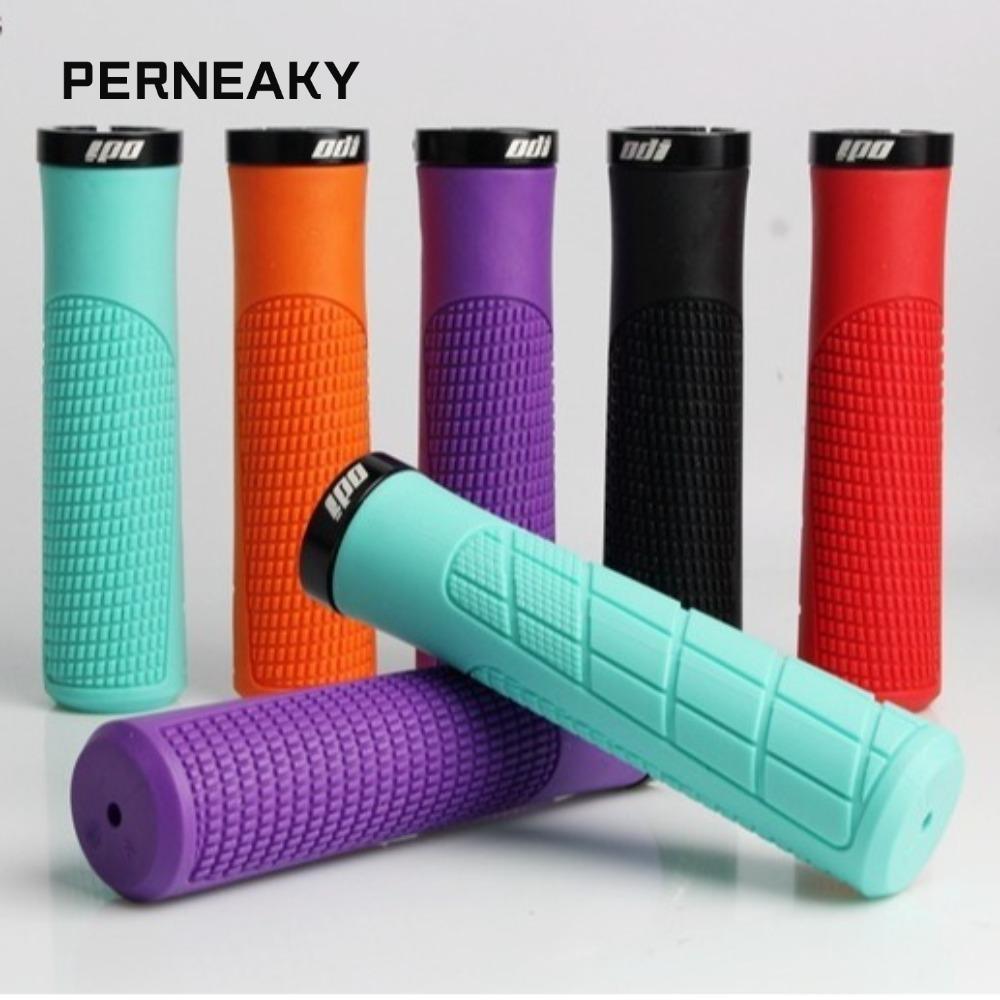 ปลอกแฮนด์ยาง PERNEAKY, ปลอกแฮนด์แบบล็อค MTB ซิลิโคน, อุปกรณ์จักรยานแบบนุ่มกันลื่นแฮนด์จักรยานเสือภูเขา