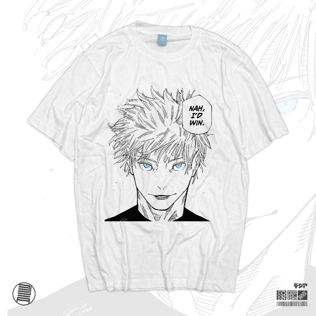 เสื้อยืด Gojo Satoru Anime Manga Tie-Dye แบบมีมFunny Design