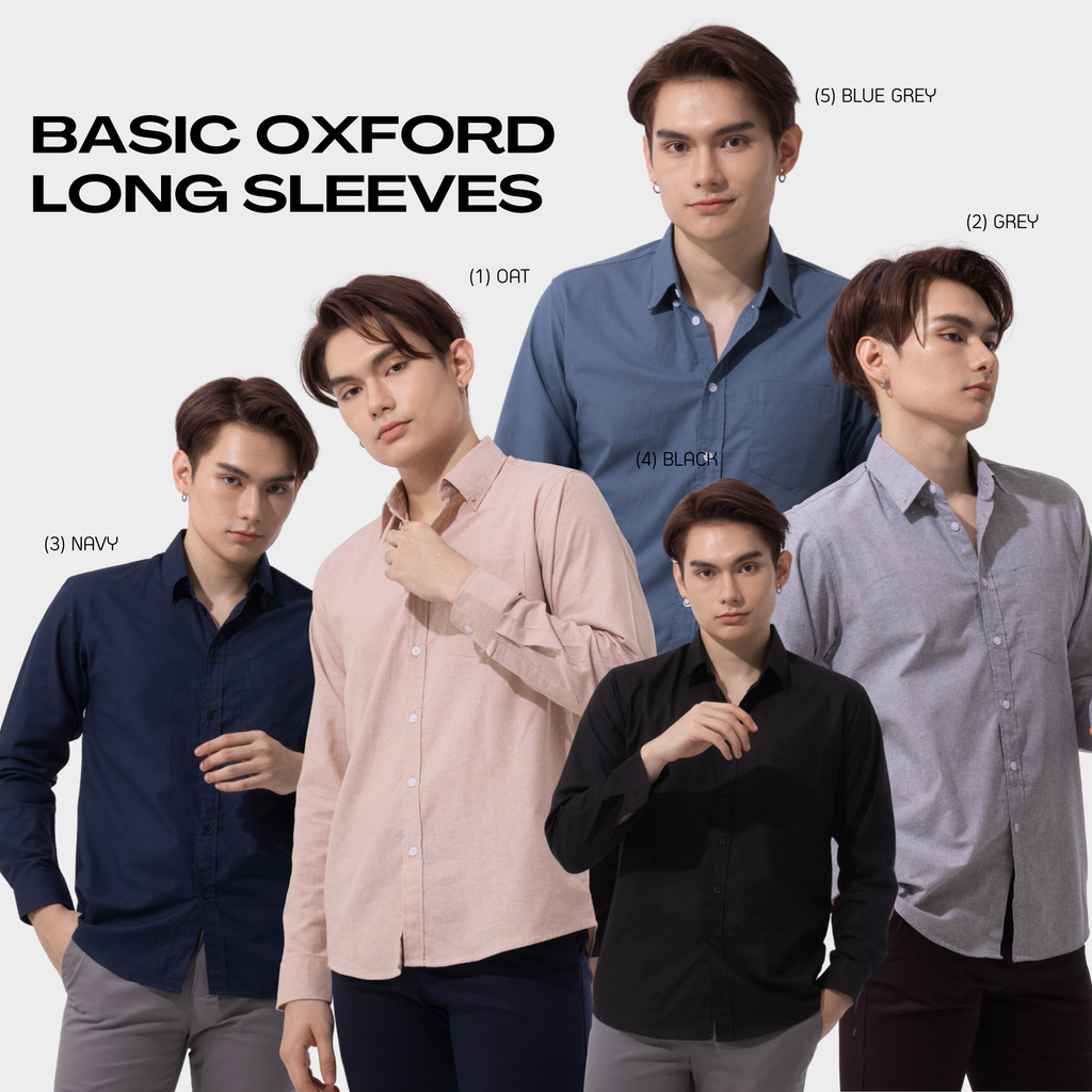 [M-2XL] เสื้อเชิ้ตคอปกแขนยาว 7 สี REGULAR FIT SHIRT ผ้าออกฟอร์ด COTTON 100% เสื้อเชิ้ตผู้ชาย เสื้อเชิ้ตทำงาน - รูปที่ 2