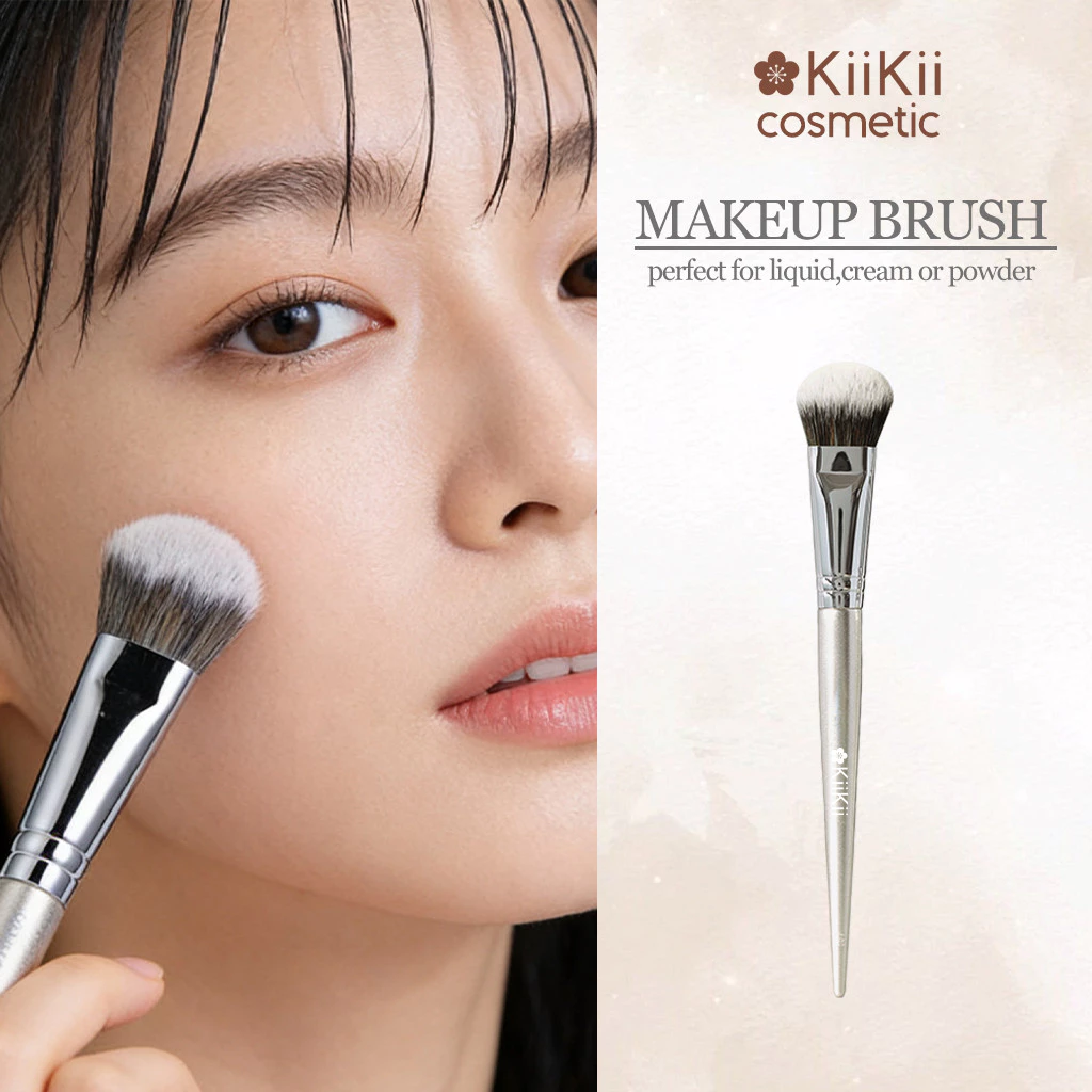 KiiKii Cosmetic แปรงรองพื้น แปรงปัดแก้ม เหมาะสำหรับครีมบลัช ขนแปรงนุ่ม ให้การปกปิดที่เป็นธรรมชาติ