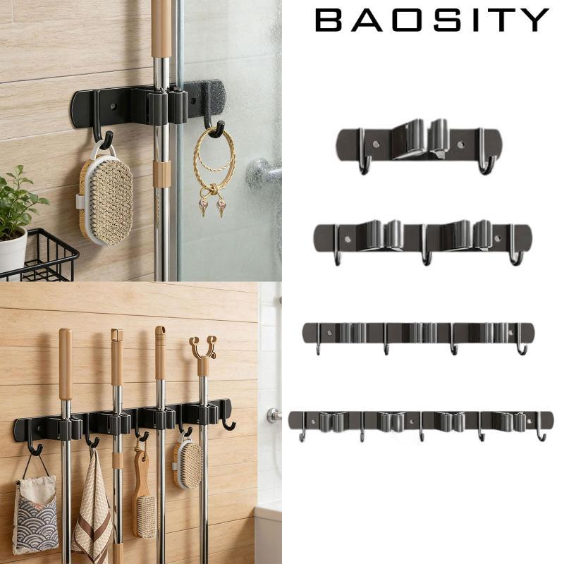[Baosity] Mop Broom Holder Mop and Broom Hanger Mop Broom Organizer ติดผนังสําหรับห้องน้ําบ้าน