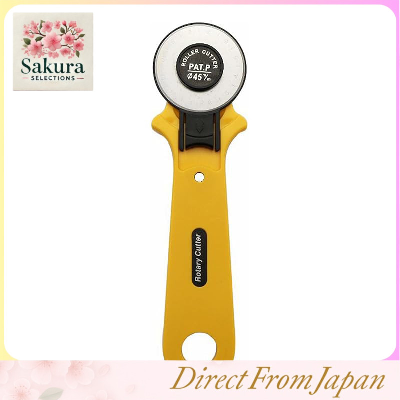 Rotary Cutter 45mm Rotary Circular Blade Sewing Rotary Cutter Ambidextrous with One-Touch Lever Dura