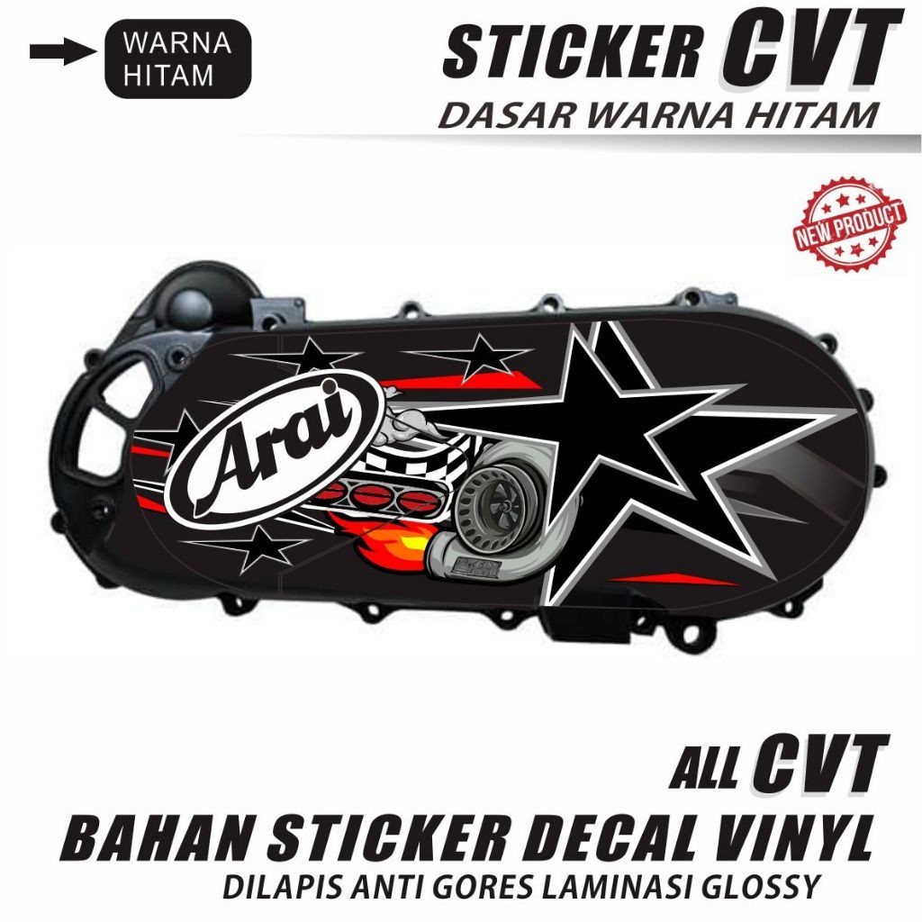 Digital Printing Decal Cvt Variation Sticker Polet Cool Sticker Bak Cvt Sticker