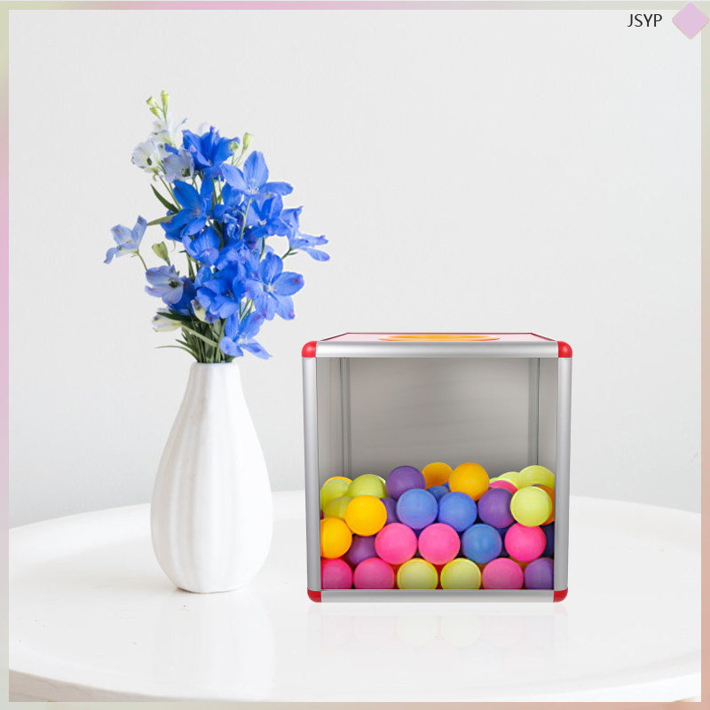 Multi-Color Lottery Box Transparent Raffle และ Suggestion Box อลูมิเนียมอัลลอยด์ Mdf สําหรับกิจกรรม 
