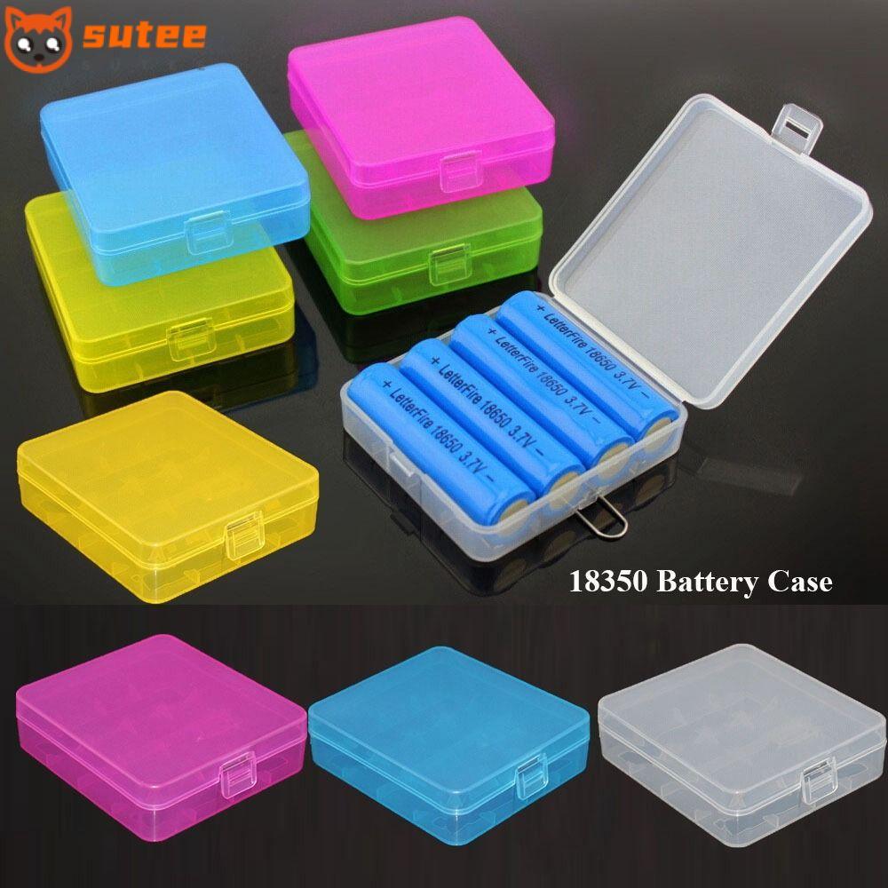 SUTEEE กล่องแบตเตอรี่ 18650, แบตเตอรี่กันลื่นพลาสติก, คุณภาพสูง 4 AA AA AA Coloful Battery Holder St