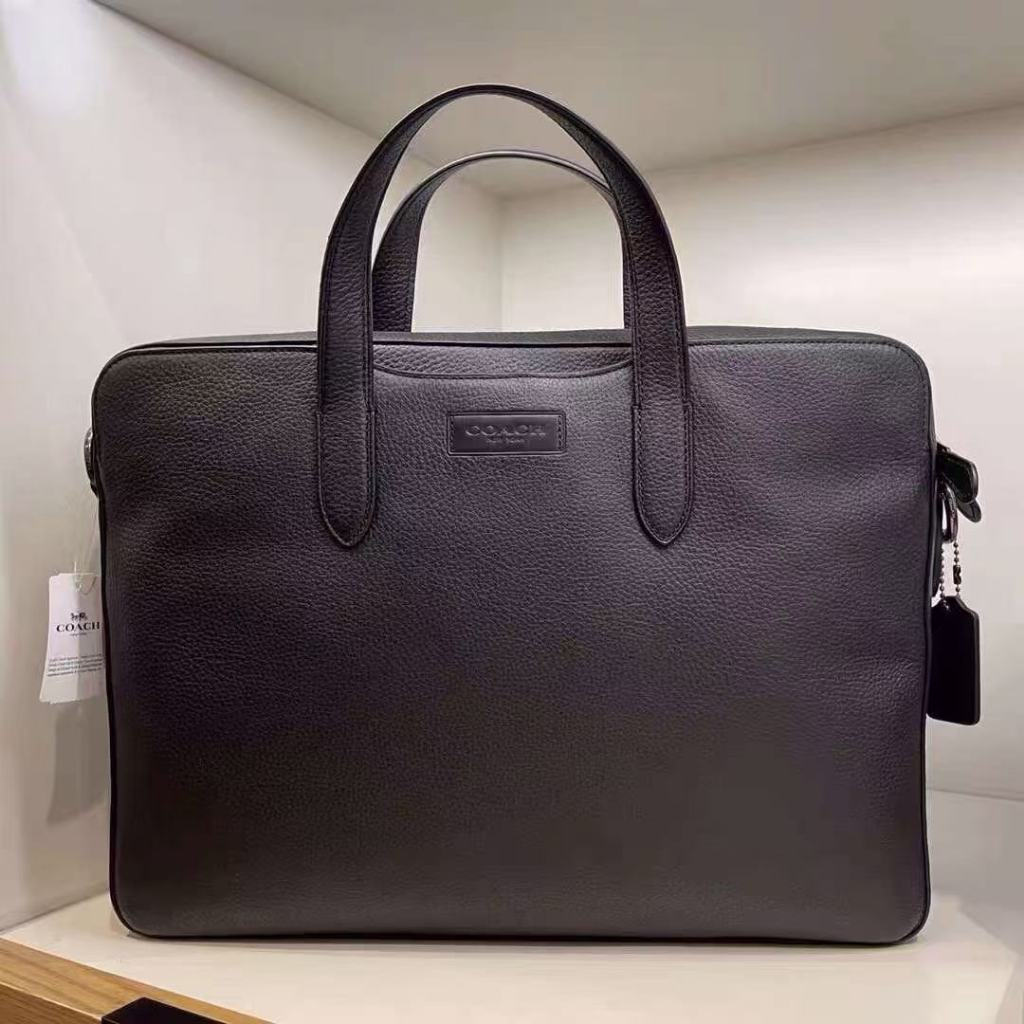 ใหม่กระเป๋าเอกสารผู้ชาย Simple Generous One-Shoulder กระเป๋าสะพายข้างแบบพกพา C2837