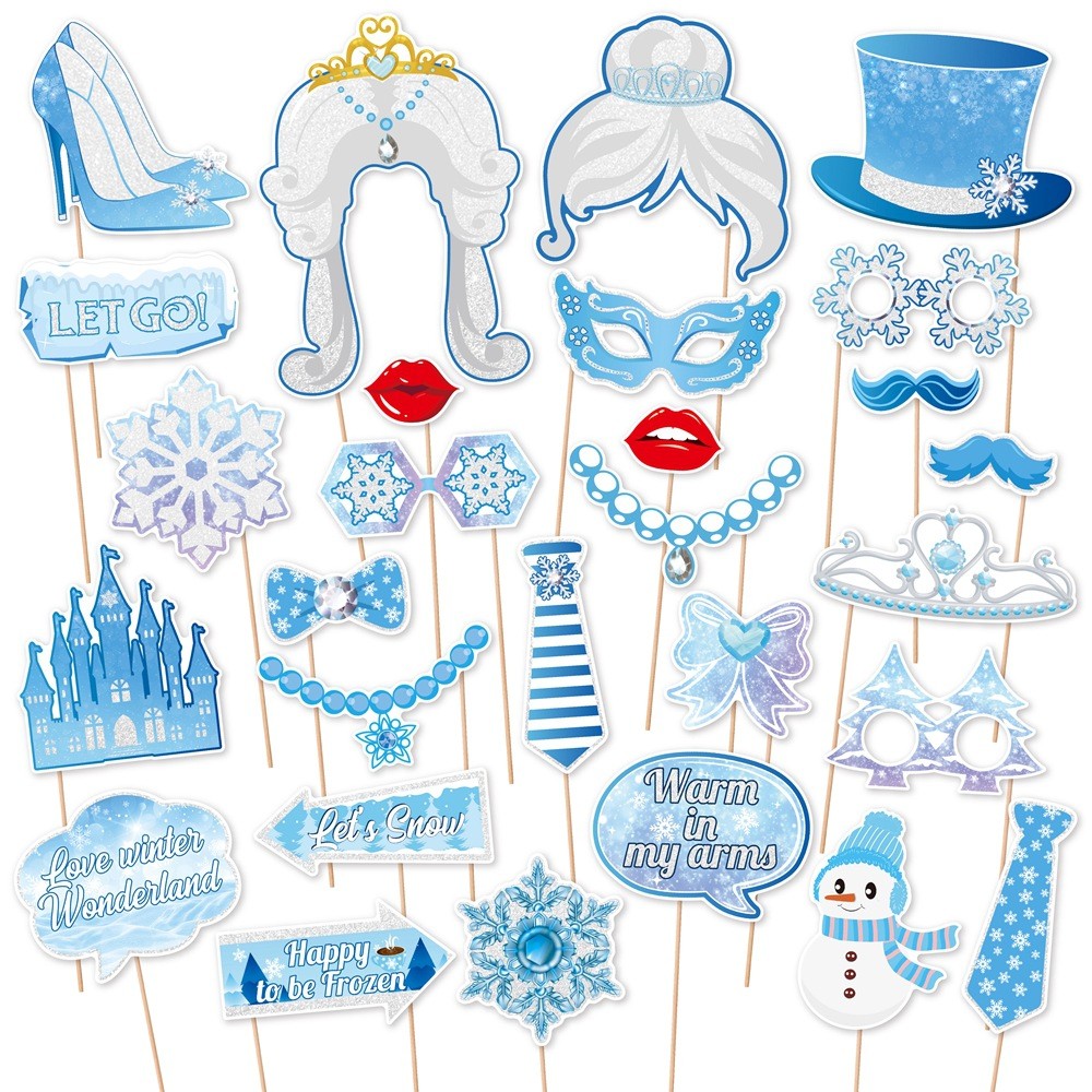 บ้าน-border e-you Fujian egg fotofashi 冬天生日用装饰手头饰 ?自然道具12.11jCross-border ฤดูหนาวน้ําแข็งและหิมะธีมอ