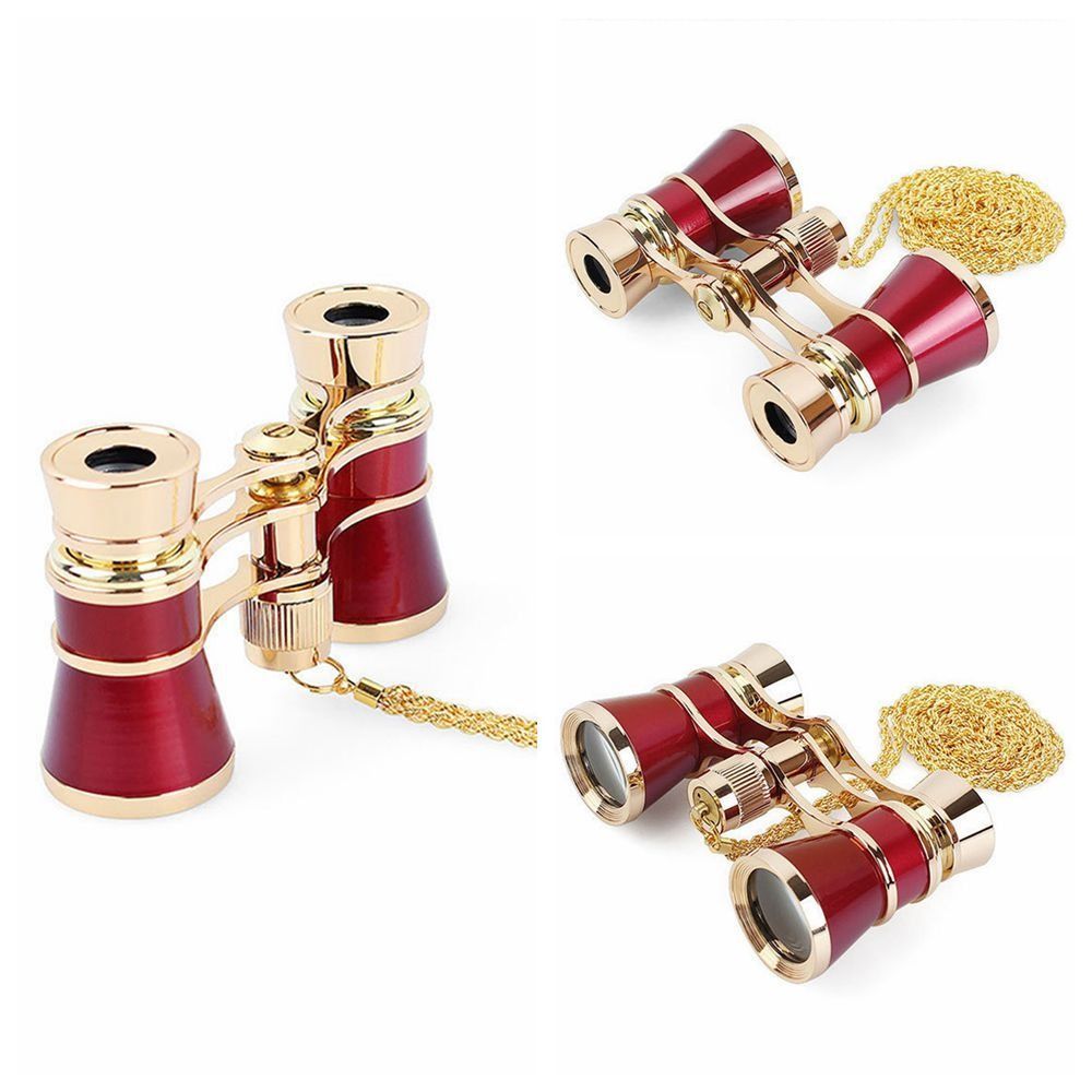 Fashion Portable Opera Glasses Binoculars 3 X 25 Vintage Theater Glasses Compact Optical BK7 Mini Bi
