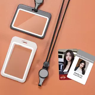 ซองใส่บัตรกันลื่น พร้อมสายรัดปรับได้ สำหรับแขวนบัตร รหัสงาน เลือกได้ทั้งแนวตั้งและแนวนอน