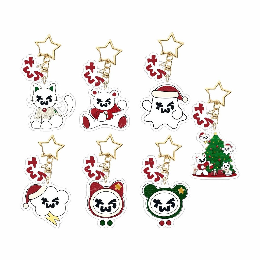 TWS ใหม่คริสต์มาสการ์ตูนอะคริลิคพวงกุญแจกระเป๋าอุปกรณ์เสริม Kpop