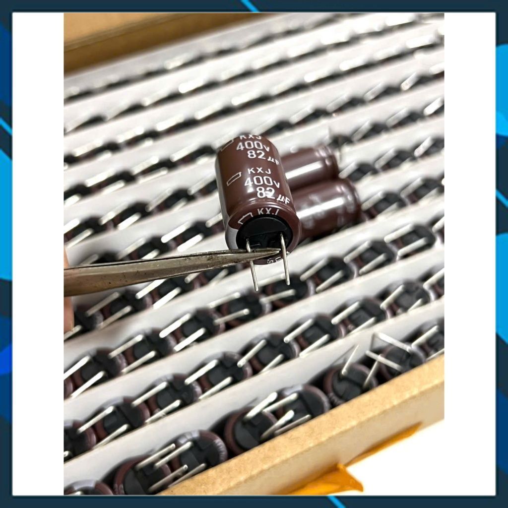 [ 2 ชิ้น ] ตัวเก็บประจุ Nippon Chemicon ของแท้ 400V 82UF 400V, 400V82UF, 82UF400V ( KXJ series 16x31