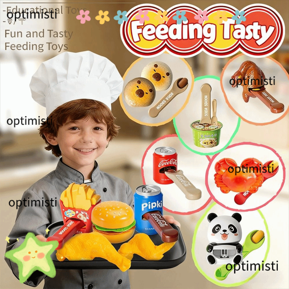 OPTIMISTI ของเล่นให้อาหารทุเรียนจําลอง, DIY Hairy Crab/Panda Food Feeding Toy, ความคิดสร้างสรรค์ผลไม
