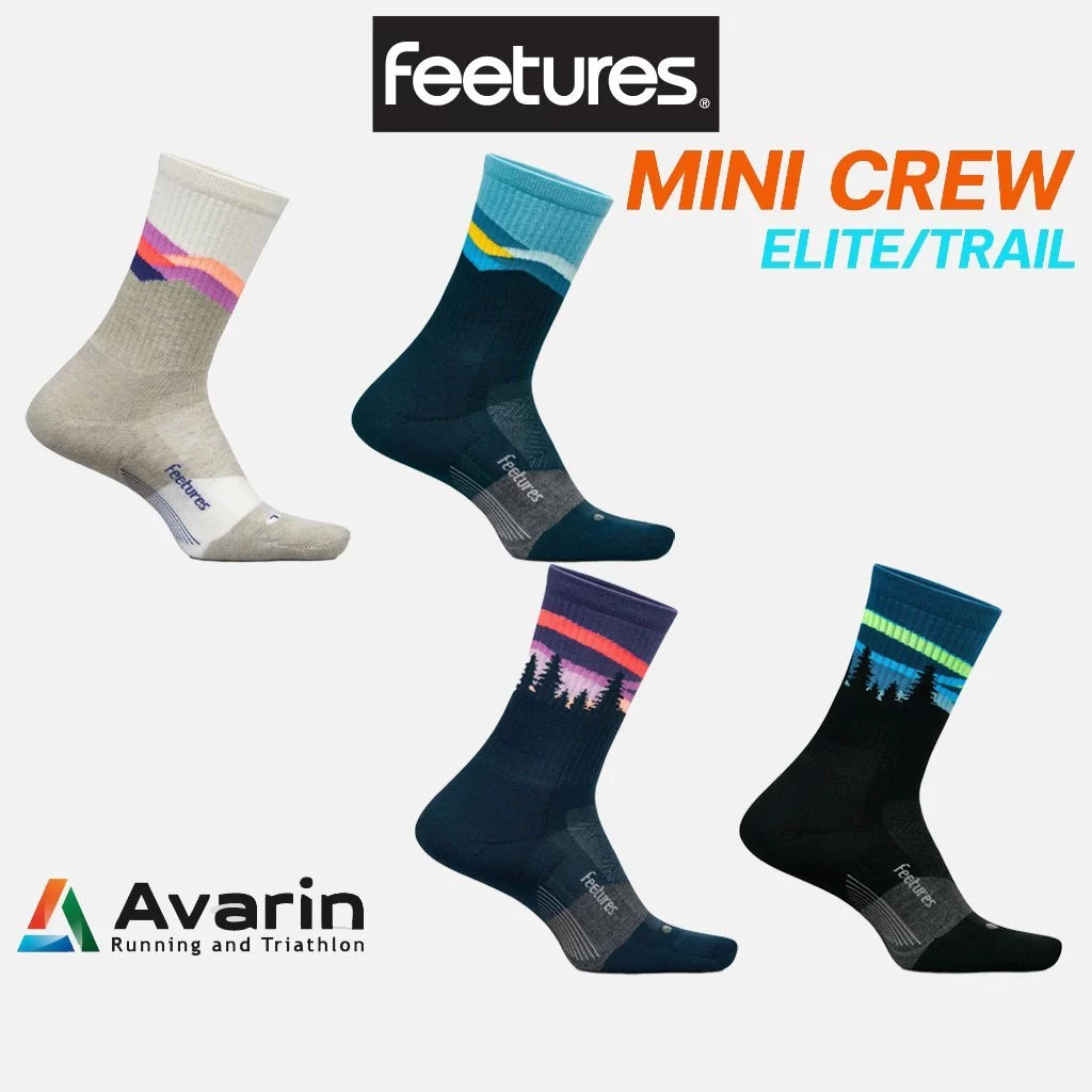 Feetures Elite/Trail Mini Crew ถุงเท้าวิ่งมาราธอน ขายดีอันดับหนึ่งในอเมริกา กระชับ ระบายอากาศดีสุด (รับประกัน 1 ปี)