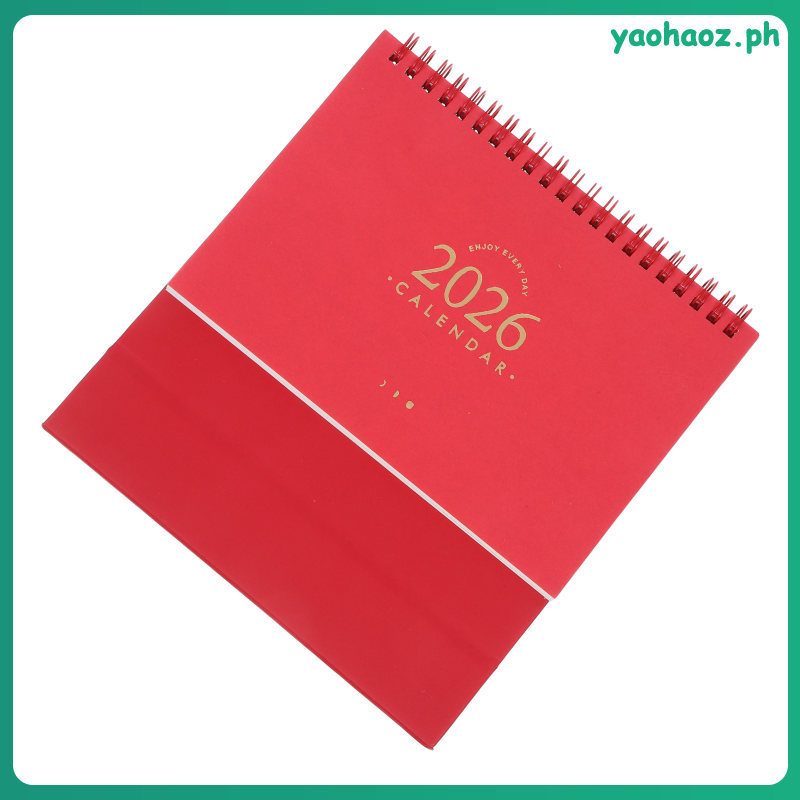 ปฏิทินตั้งโต๊ะมินิมอล: 2025.9-2026.12 ปฏิทินตั้งโต๊ะขนาดเล็กพร้อมผูกลวดคู่ - วางแผนรายเดือนสําหรับ O