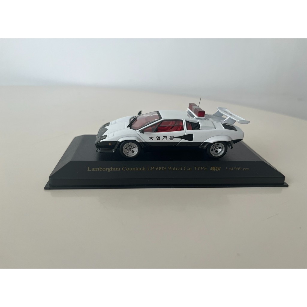1/43 ixo zil Lamborghini Countach รถตํารวจญี่ปุ่น Lamborghini นับ lp5000qv บ้านโอซาก้าตํารวจแหวนรูปห