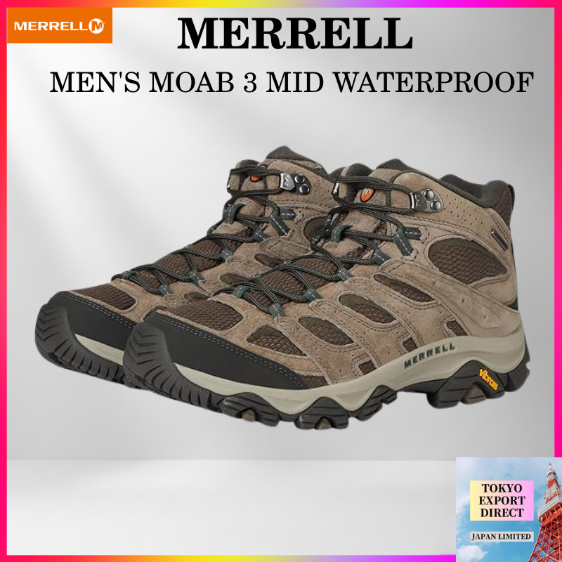 Merrell Moab 3 Mid Waterproof รองเท้าเดินป่า รองเท้าปีนเขา ผู้ชาย