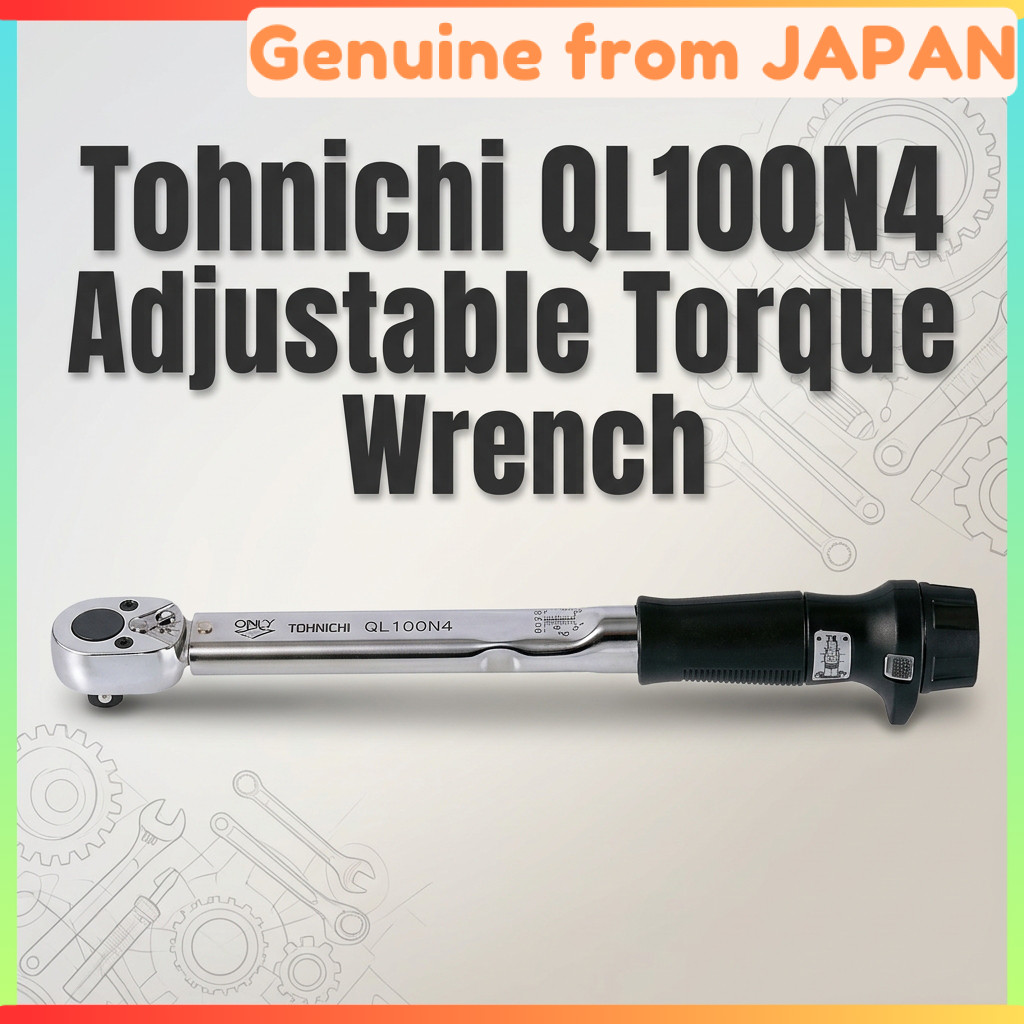 Tohnichi QL100N4 Adjustable Torque Wrench 1/2 Drive 20-100Nm 333mm Made in Japan
