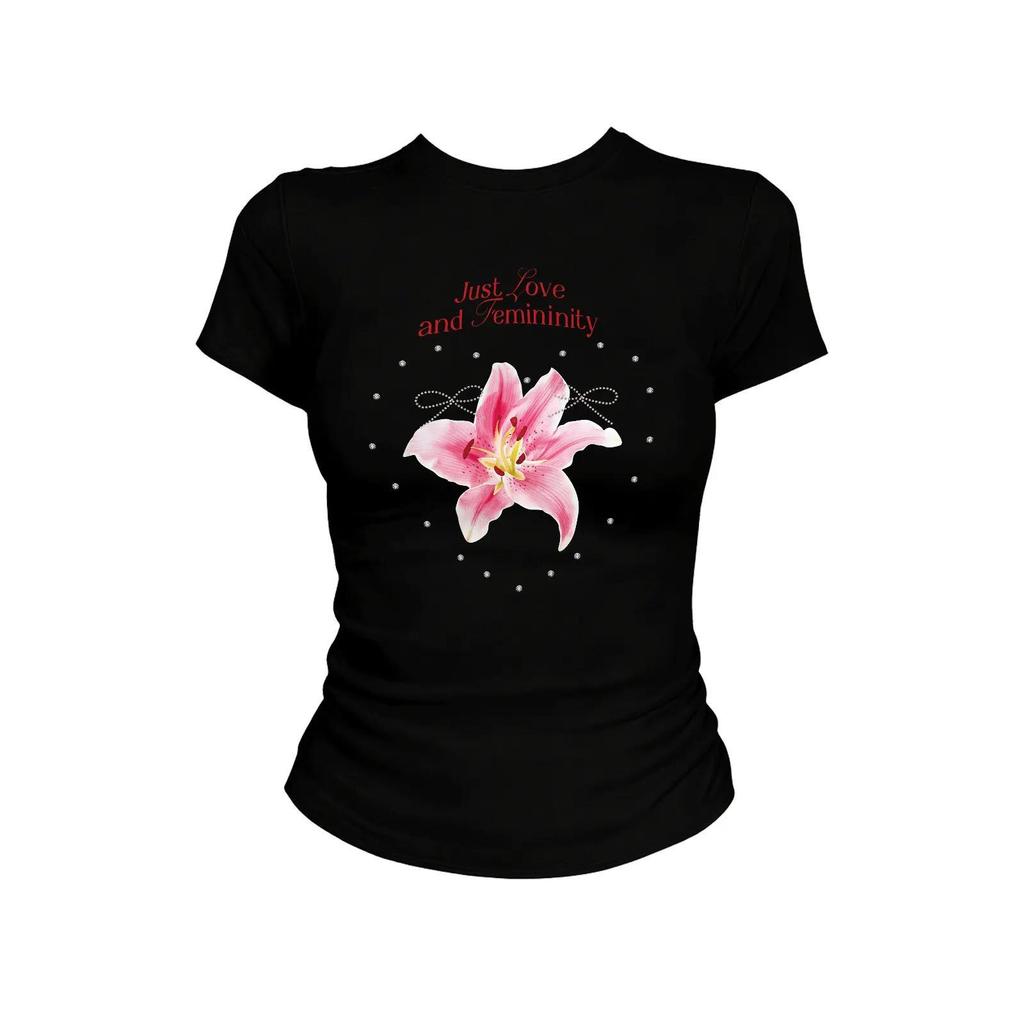 เสื้อยืดแขนสั้น Bangkok COD สไตล์เกาหลี พิมพ์ลายสำหรับผู้หญิง เสื้อพิมพ์ลาย คอกลม เสื้อยืดแฟชั่นผู้หญิง