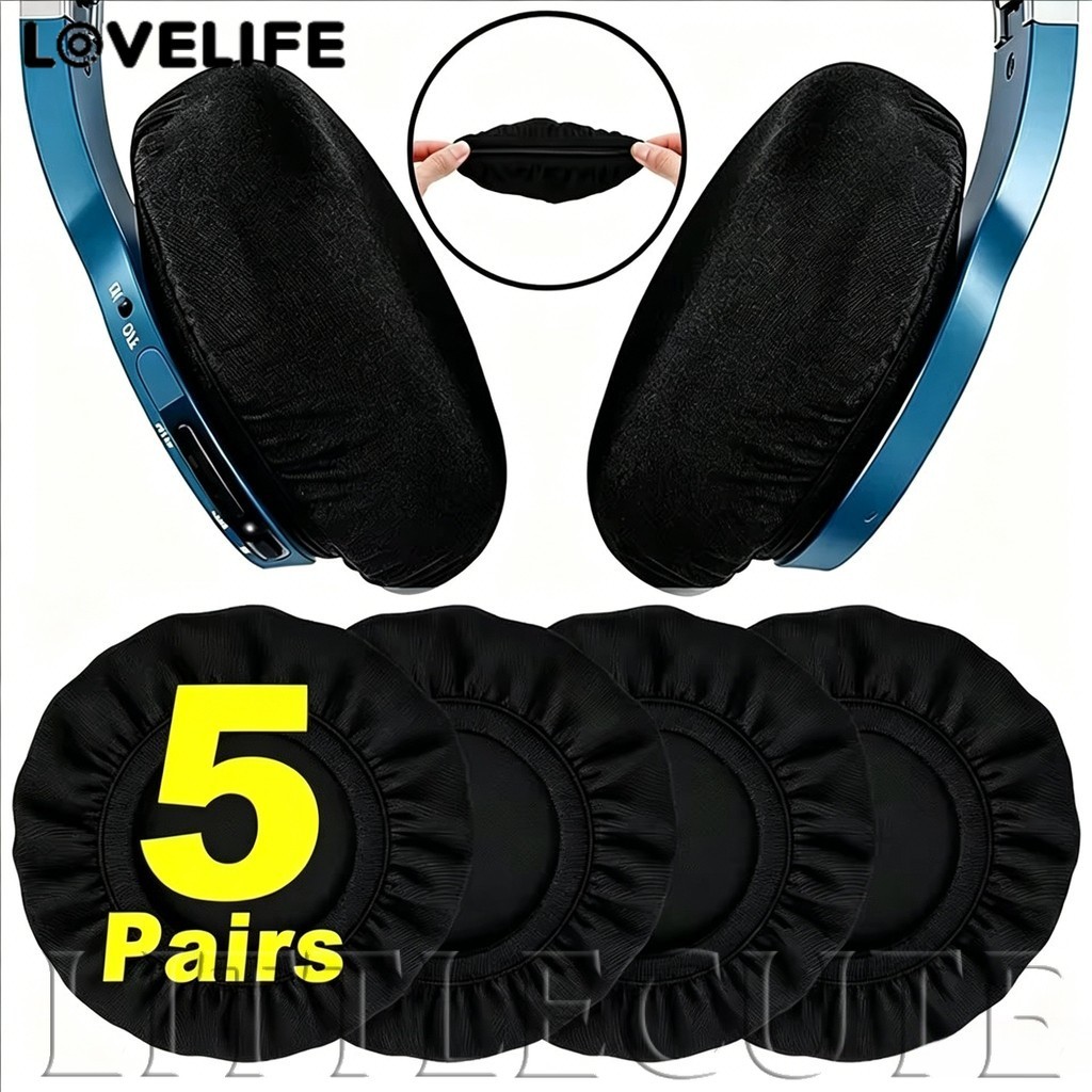 [AUTO&3C] 2/4/8/10PCS - Reusable Elastic Universal สําหรับ Over-ear หูฟังครอบคลุมยืดและล้างทําความสะอาดได้สุขาภิบาล Earcup Protectors /ราคาดี