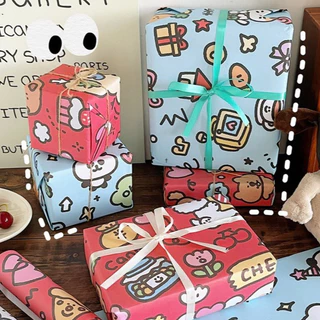 1PCS กระดาษห่อของขวัญ 50X70CM กระดาษไขห่อสินค้า Gift wrapping paper ที่มีคุณภาพสูง สําหรับห่อของขวัญ แบบหนา กันน้ํา
