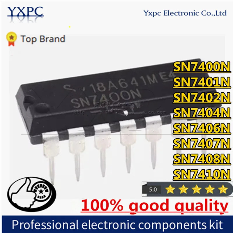 5pcs SN7400N SN7401N SN7402N SN7404N SN7406N SN7407N SN7408N SN7410N DIP ชิป ic