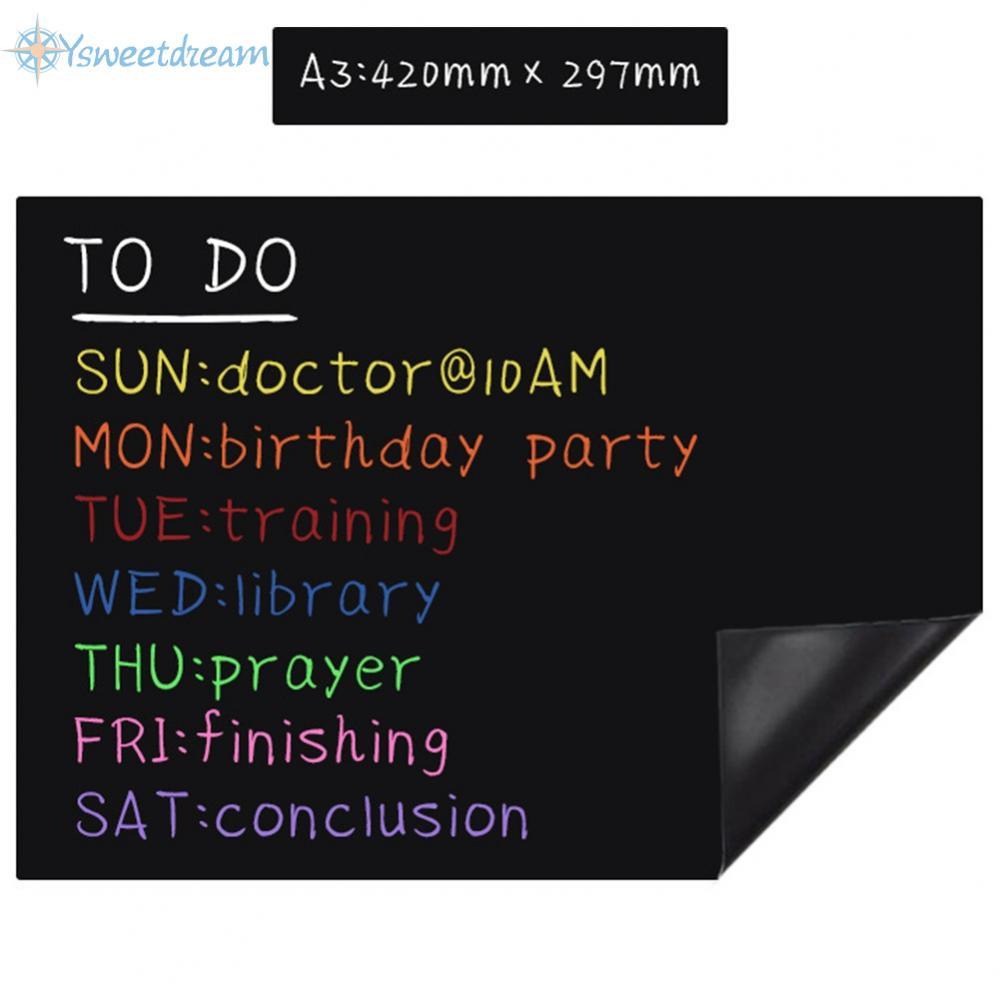 【SWTDRM】Fridge Board Message Board Message Stickers 15X20cm 30X21cm Blank Black