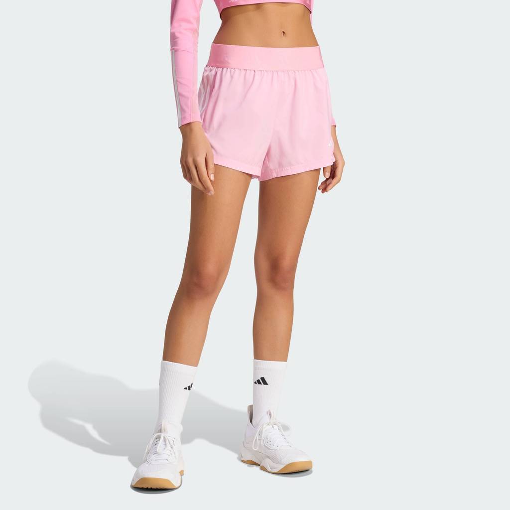 adidas Gym & Training กางเกงขาสั้นผ้าทอ Hyperglam ผู้หญิง สีชมพู KR0422