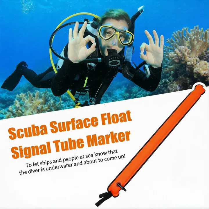 Scuba Diving Marker Buoy SMB สัญญาณหลอดความปลอดภัยการมองเห็นลอยสัญญาณหลอด
