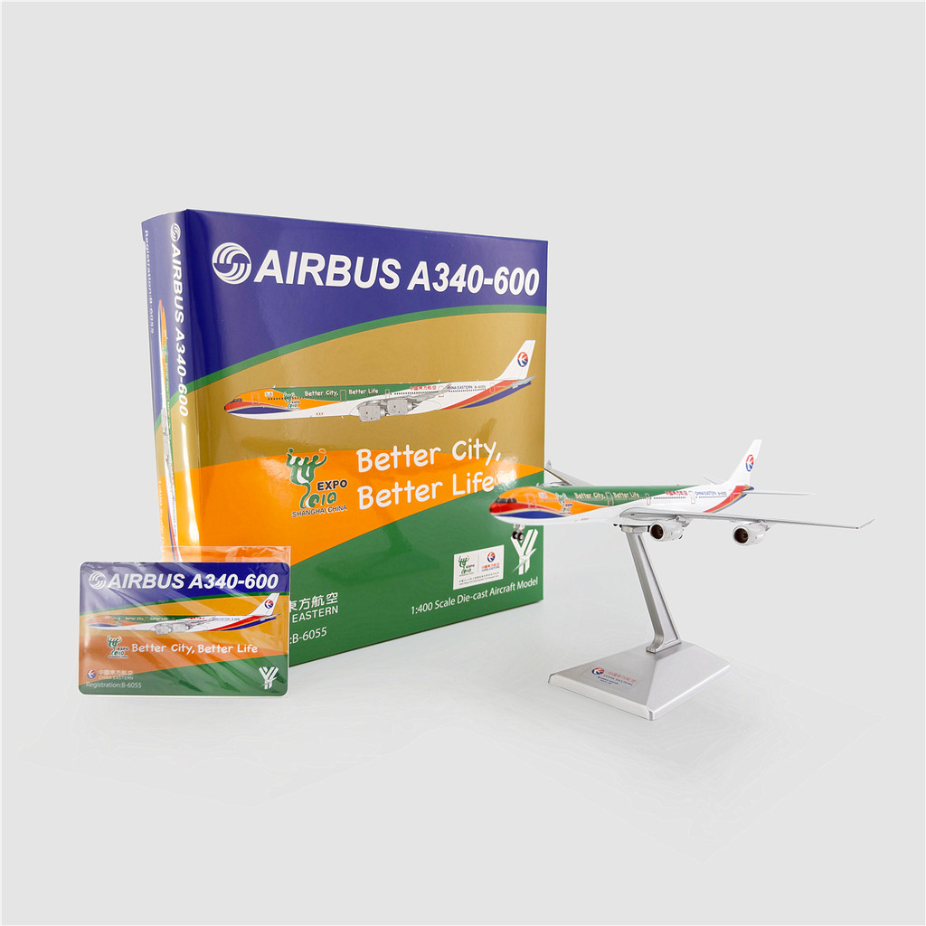 YY Wings 1/400 China Oriental Airlines A340-600 โลหะ Airliner เครื่องบินรุ่น B-6055