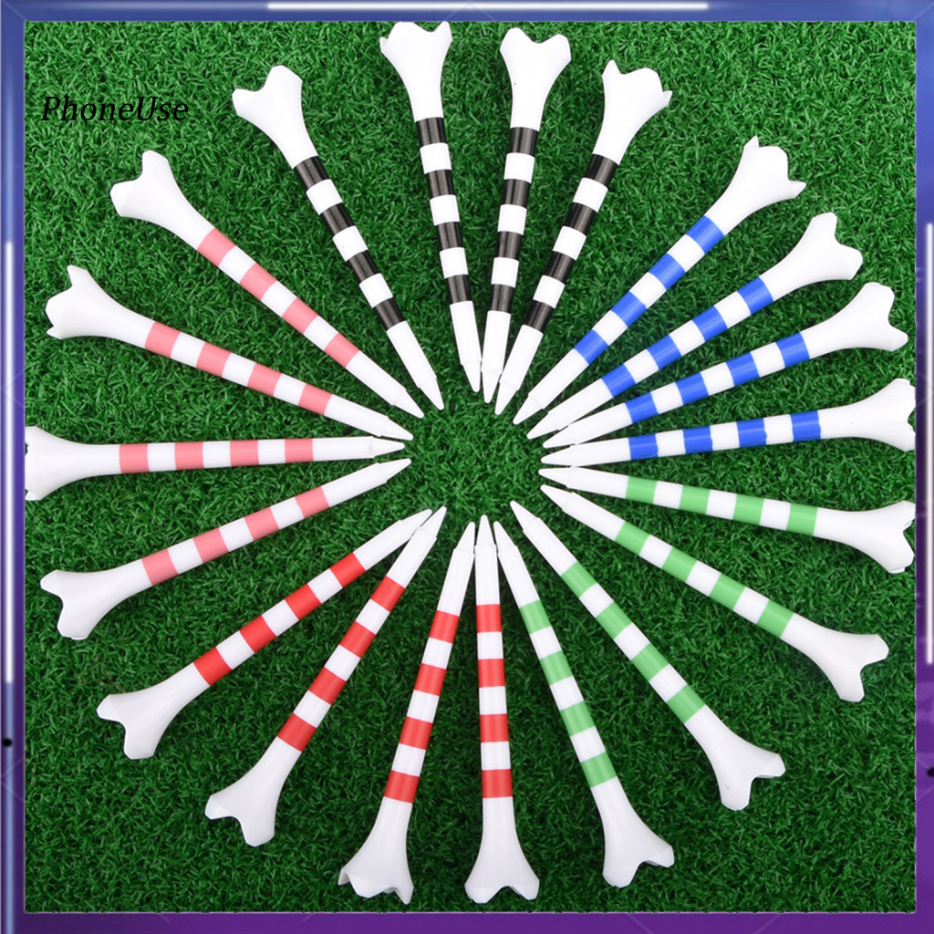 PhoneUse High Stability Golf Tees Stable Golf Tees 20pcs High Stability Unbreakable Golf Tees สําหรั