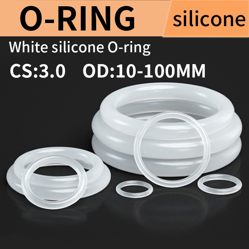 [ซิลิโคน] โอริง ORing VMQ แหวนยางซิลิโคน โอริง ปะเก็นแหวนซีล สีขาว CS3.5mm * OD10-200mm
