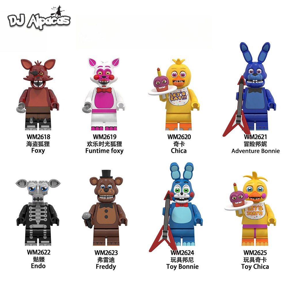 Mini Figures Foxy Chica Freddy Toy ตุ๊กตาสะสม