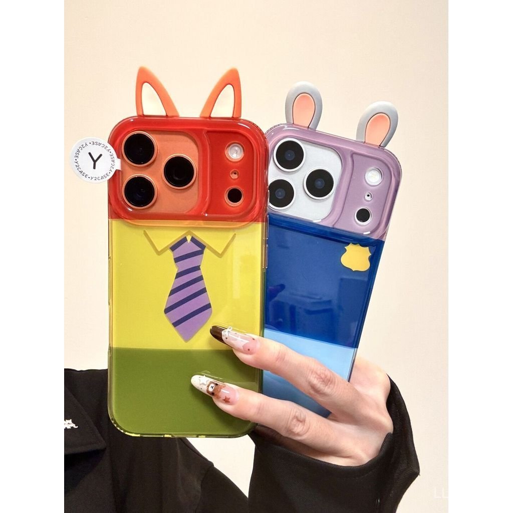 เคสโทรศัพท์เหมาะสําหรับiPhone 7 8 X XS XR XSMAX 11 12 13 14 15 16 17 Pro max Plus Airการ์ตูนJudy Nickกันกระแทกเคสรวมทุกอย่าง 8JKA