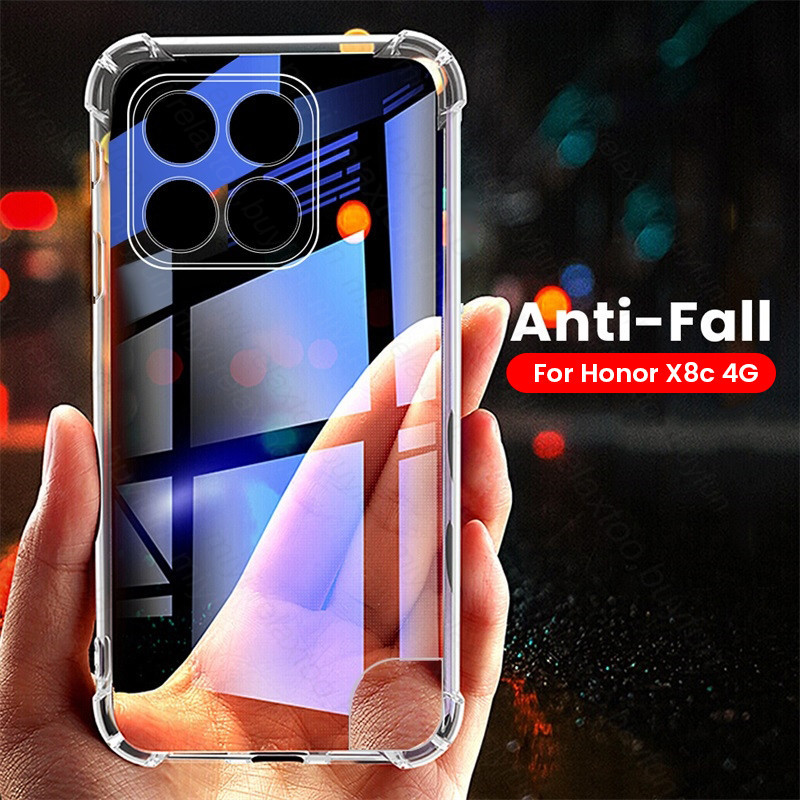 HonorX8c 4GกรณีAnti-YellowingคริสตัลใสTPU SoftสําหรับHonor X8c 4GกันกระแทกCoque On Honar Honer X8c X