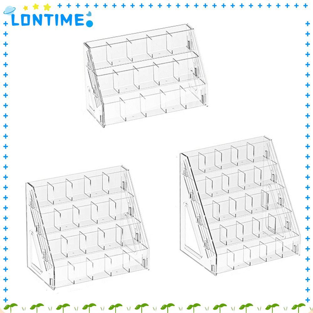 LONTIME ชั้นวางปากกา, ที่ใส่ปากกาหลายช่อง, ที่ใส่แปรงแต่งหน้าอะคริลิค 3/4/5 ชั้นอเนกประสงค์ ที่เก็บปากกามาร์ค