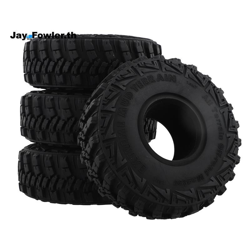 [Jay_Fower]4 ชิ้น 120x44 มม.ยางนุ่ม Tyre 1.9 นิ้วล้อ Rock Terrain ยางสําหรับ 1/10 RC Crawler รถ -4 S