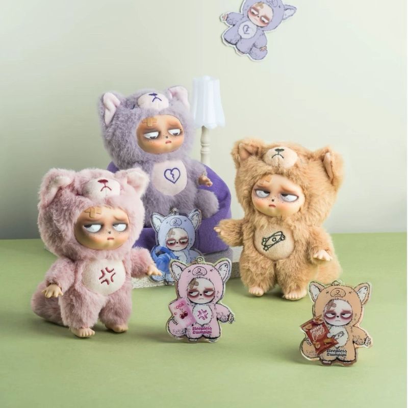 Sleepless Grumpi Sleepless Grumpipi ไวนิลตุ๊กตา Mystery กล่องเครื่องประดับจี้ของขวัญน่ารัก