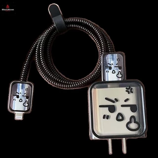 COD ฝาครอบสายเคเบิลเครยอนชินจังสําหรับ 18W/20W Fast Charger Cover Data Cable Head Bite Winder Protector Shell ใหม่