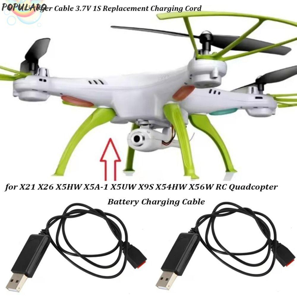 POPULARO เปลี่ยนสายชาร์จ,สีดํา 3.7V 1S USB Charger Cable,พลาสติกคุณภาพสูง Drone อะไหล่อุปกรณ์เสริมสํ