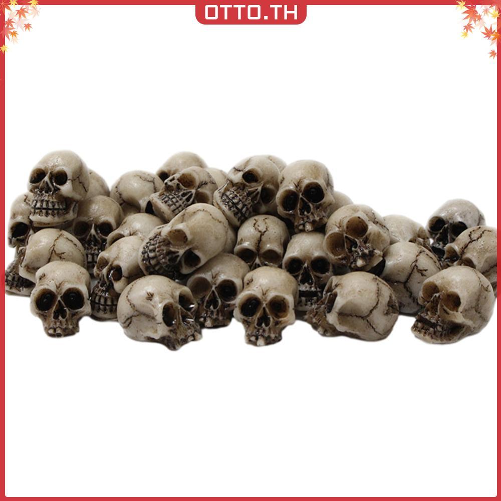 ออตโต้ – หัวกะโหลกขนาดเล็ก 20 ชิ้น สำหรับการประดับตกแต่งธีมฮาโลวีนและงานปาร์ตี้ครีเอทีฟ