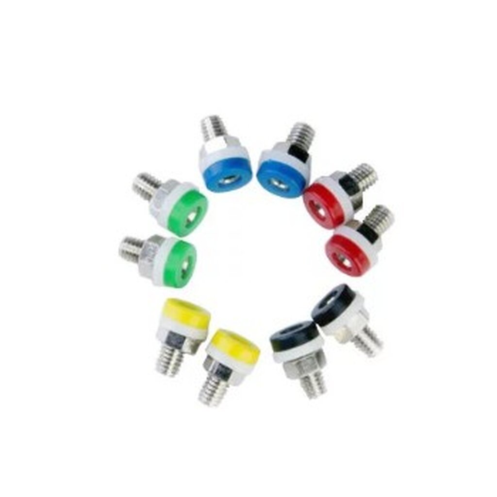 ชุดBanana Jack Socket สำหรับบอร์ด Kidbright 10 ชิ้น 5 สี แดง, เหลือง, เขียว, ดำ, น้ำเงิน 2 มม.