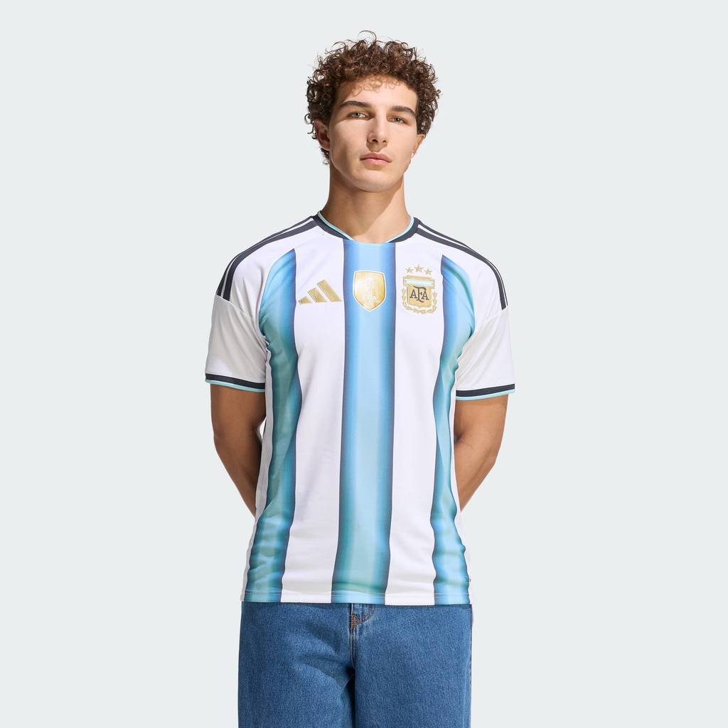 adidas ฟุตบอล เสื้อฟุตบอลชุดเหย้าทีมชาติอาร์เจนตินา 26 ผู้ชาย สีขาว JM8396