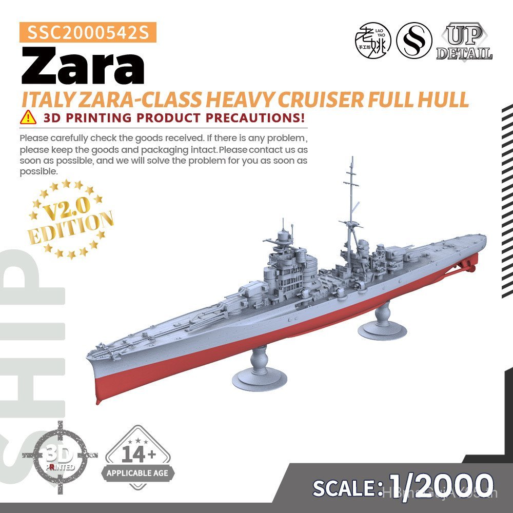 สินค้าใหม่ SSC2000542/S 1/2000 อิตาลี Zala Grade Heavy Cruiser Zala V2.0