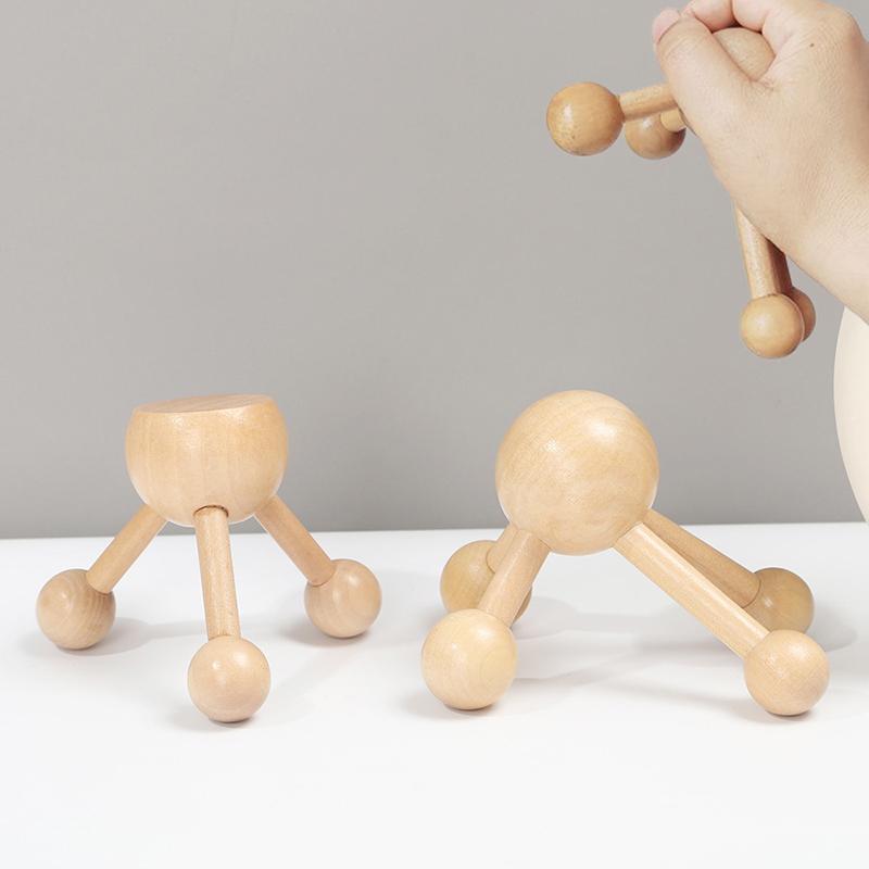 KILIG 1 Pcs คอกลับ 3/4-Leg นวด Roller หัวไม้นวดหนังศีรษะ Octopus Claws ผ่อนคลาย SPA เครื่องมือสําหรั