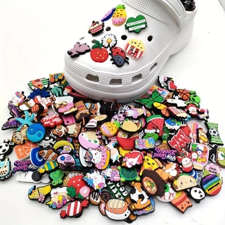 สุ่ม การ์ตูน ชิ้น/เซ็ตรองเท้า Charm MEIDJ ตัวติดรองเท้า Pvc ตัวการ์ตูน สำหรับตกแต่ง Diy รองเท้าหัวโต ติดง่าย น่ารัก