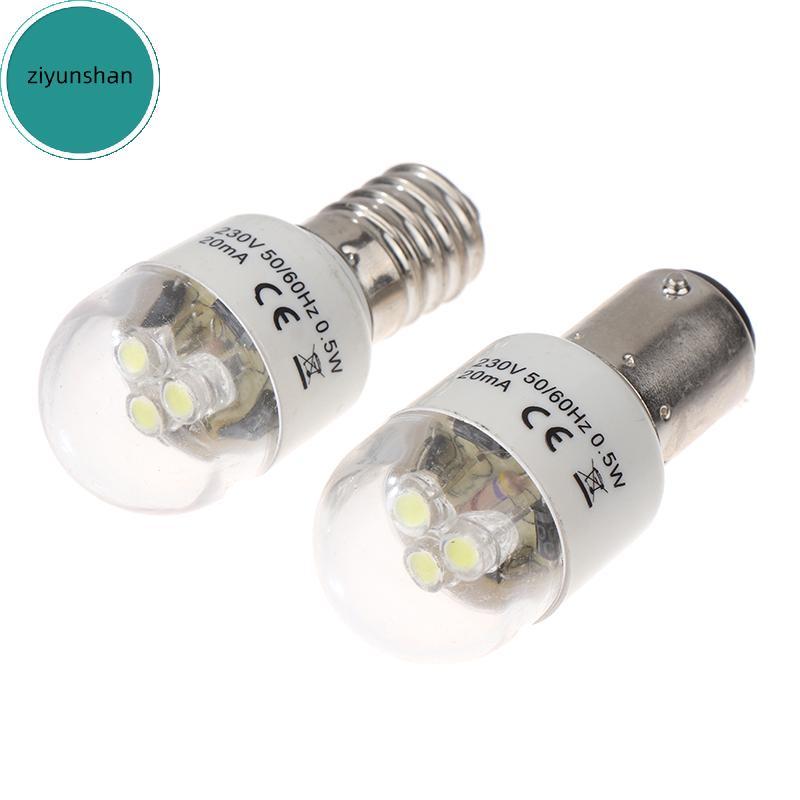 Ziyunshan 1pce เย็บหลอดไฟ LED BA15D/E14 แสงส่องสว่าง 0.5W AC 190-250W โคมไฟบ้านจักรเย็บผ้า vn