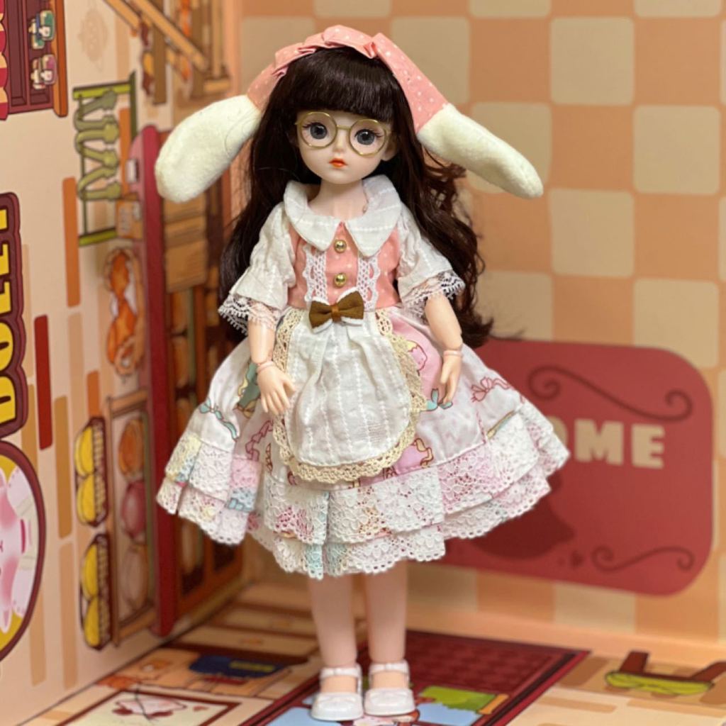 สินค้าใหม่พร้อมสต็อก High-Appearance 30cm Doll 6 Points bjd Baby Clothes Doll Little Princess Lolita