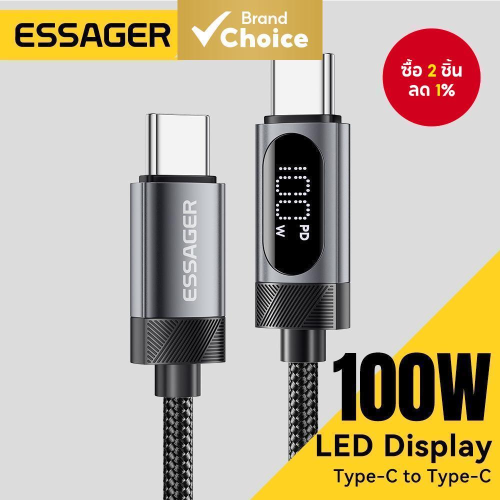 Essager สายชาร์จเร็ว Usb-A/C To C กําลังสูงชิป E-Marker ที่ได้รับการยกย่อสําหรับ IP/Android
