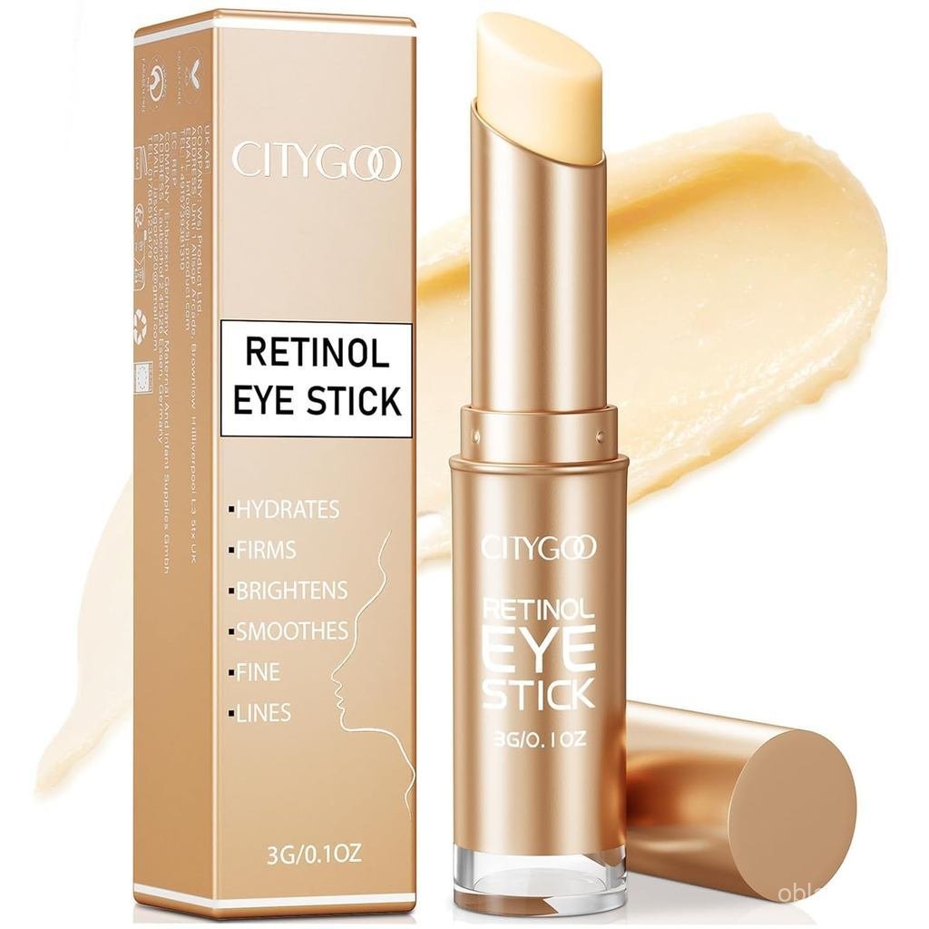 CITYGOO Retinol Eye Stick พร้อมคอลลาเจน, Hyaluronic Acid สําหรับ Dark Circle, Under Eye Cream Anti A